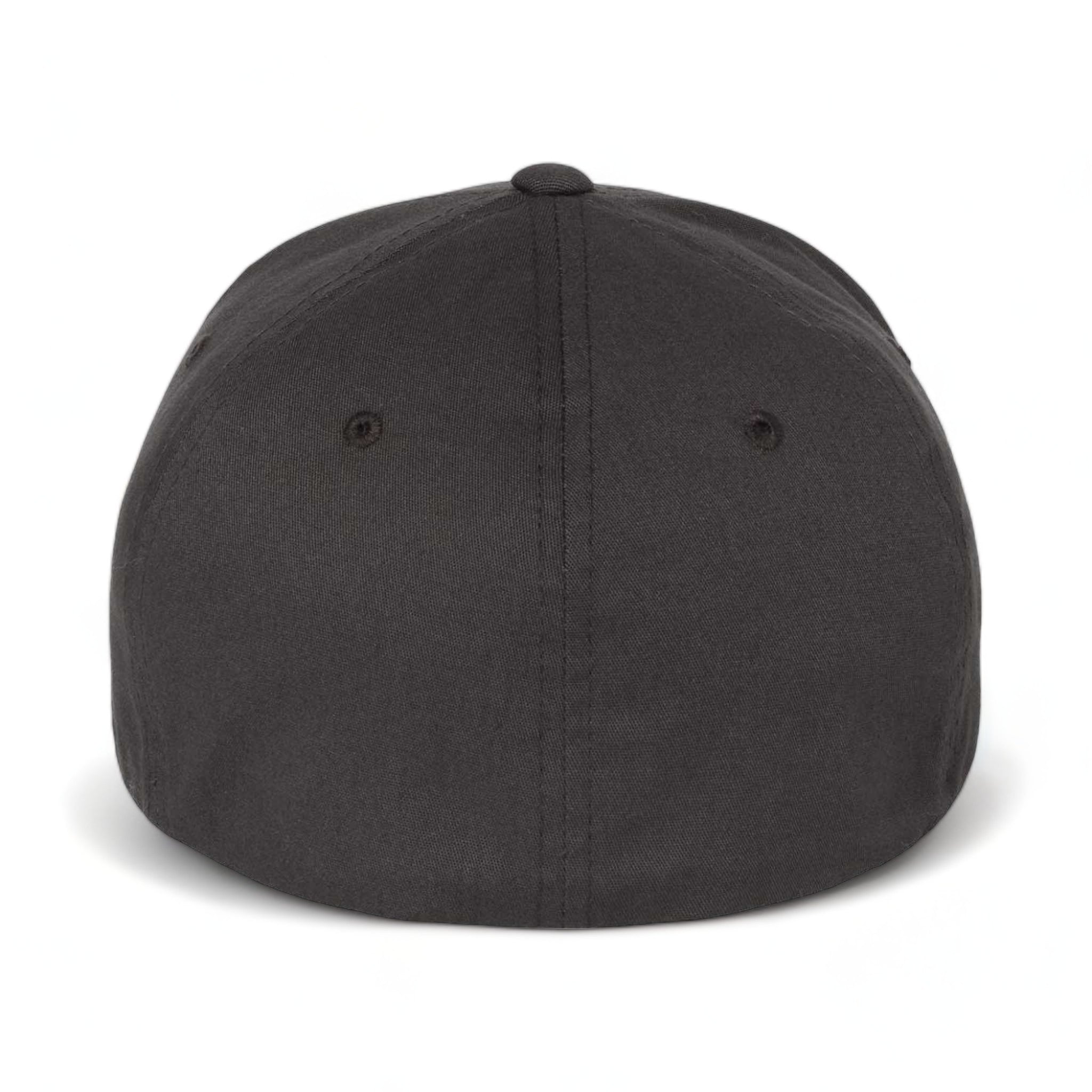 Back view of Flexfit 5001 custom hat in dark grey