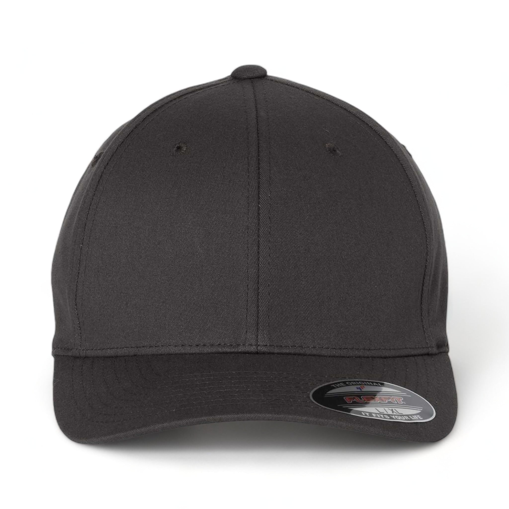 Front view of Flexfit 5001 custom hat in dark grey