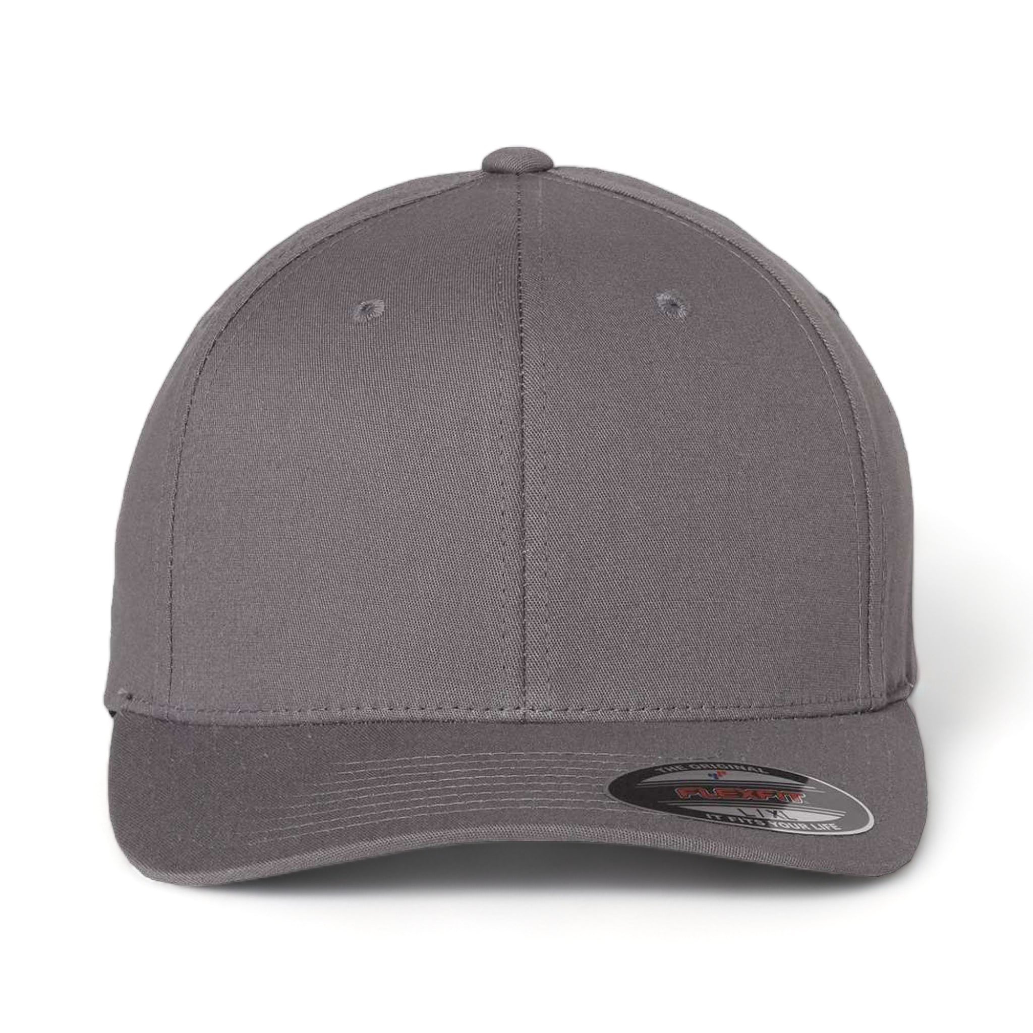 Front view of Flexfit 5001 custom hat in grey
