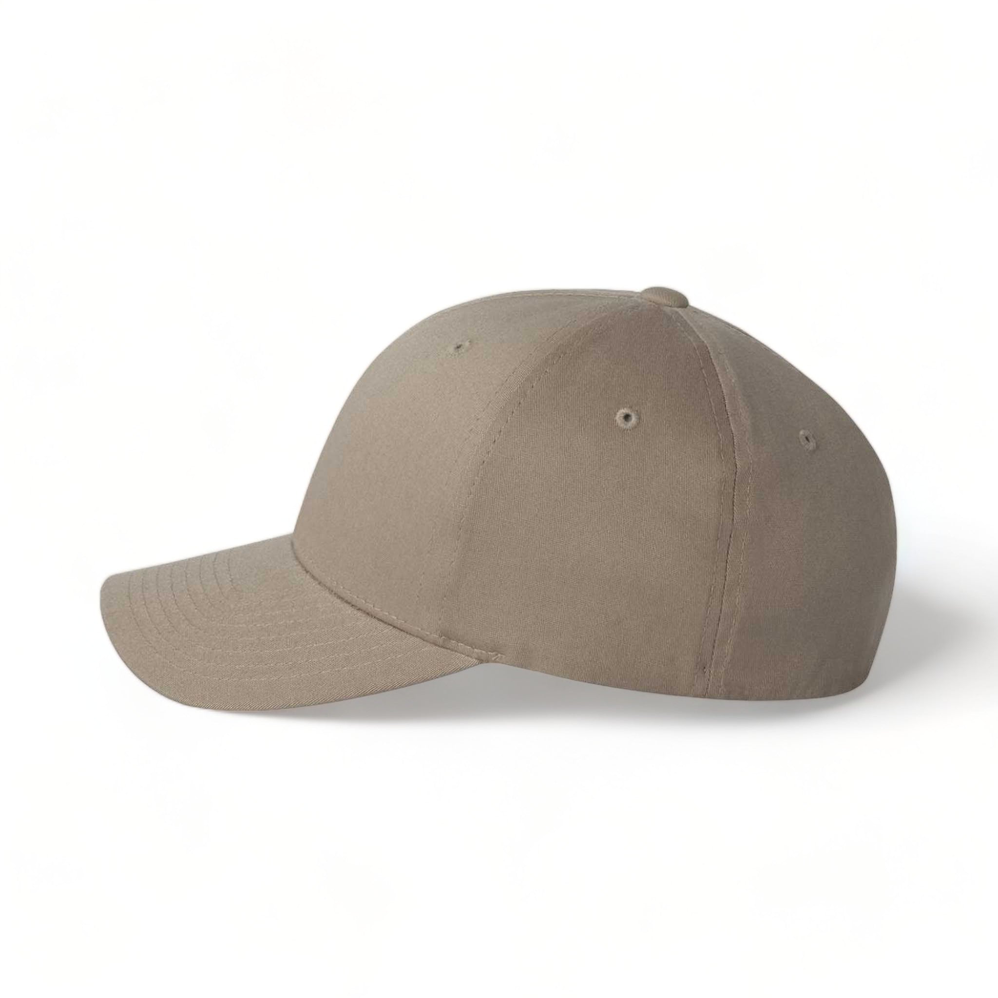 Side view of Flexfit 5001 custom hat in khaki
