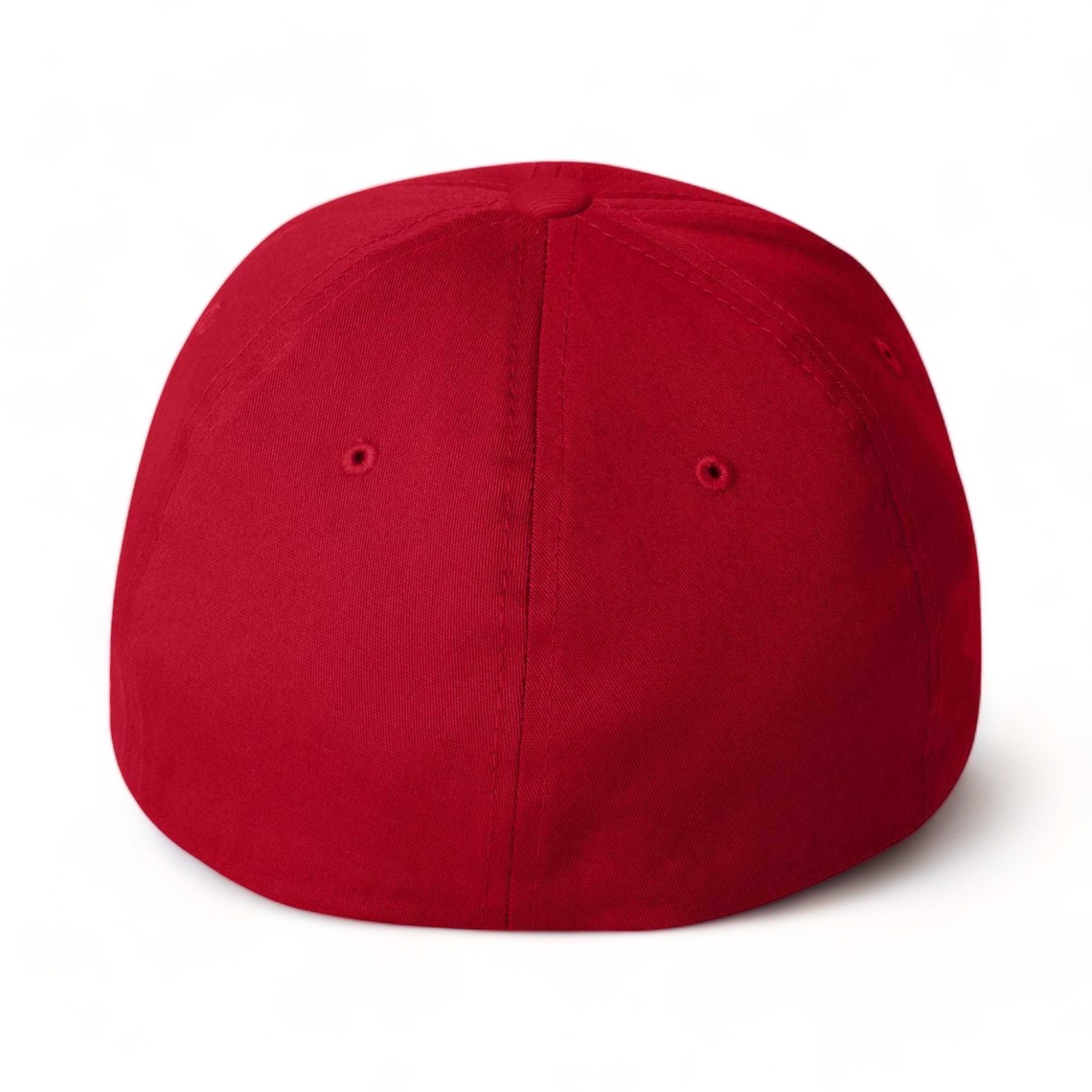 Back view of Flexfit 5001 custom hat in red