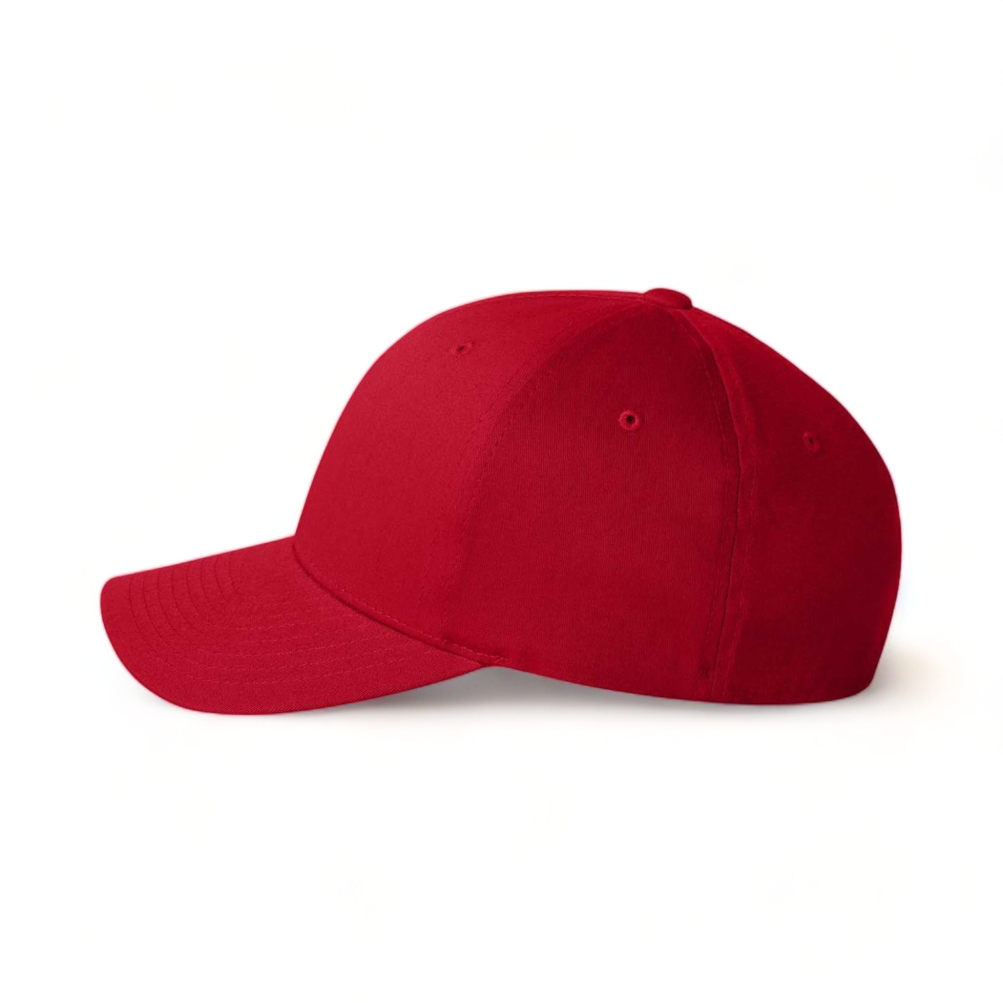 Side view of Flexfit 5001 custom hat in red