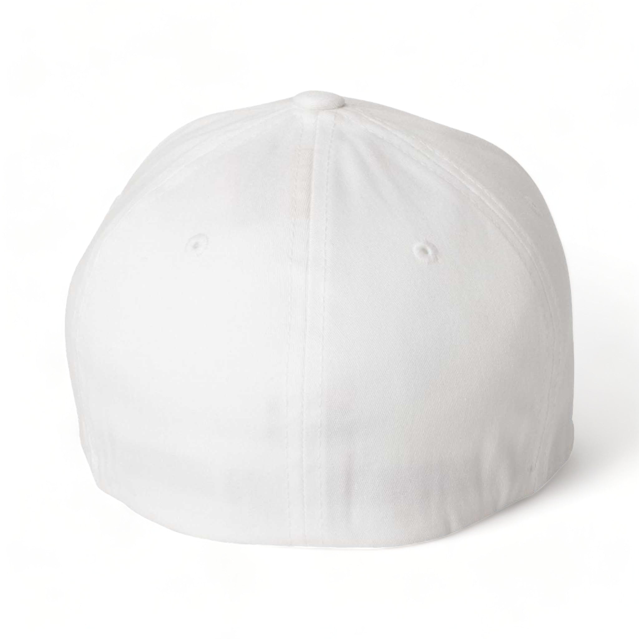 Back view of Flexfit 5001 custom hat in white