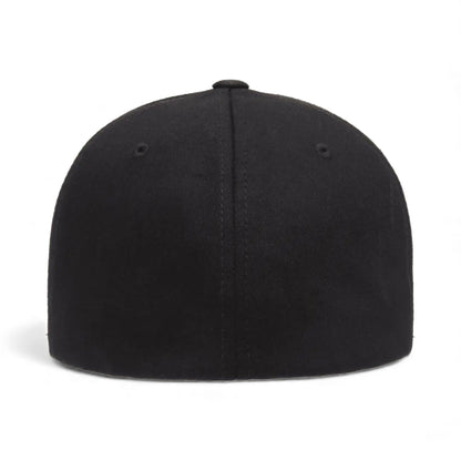 Back view of Flexfit 5001 custom hat in black