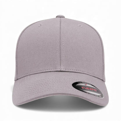 Front view of Flexfit 5001 custom hat in grey