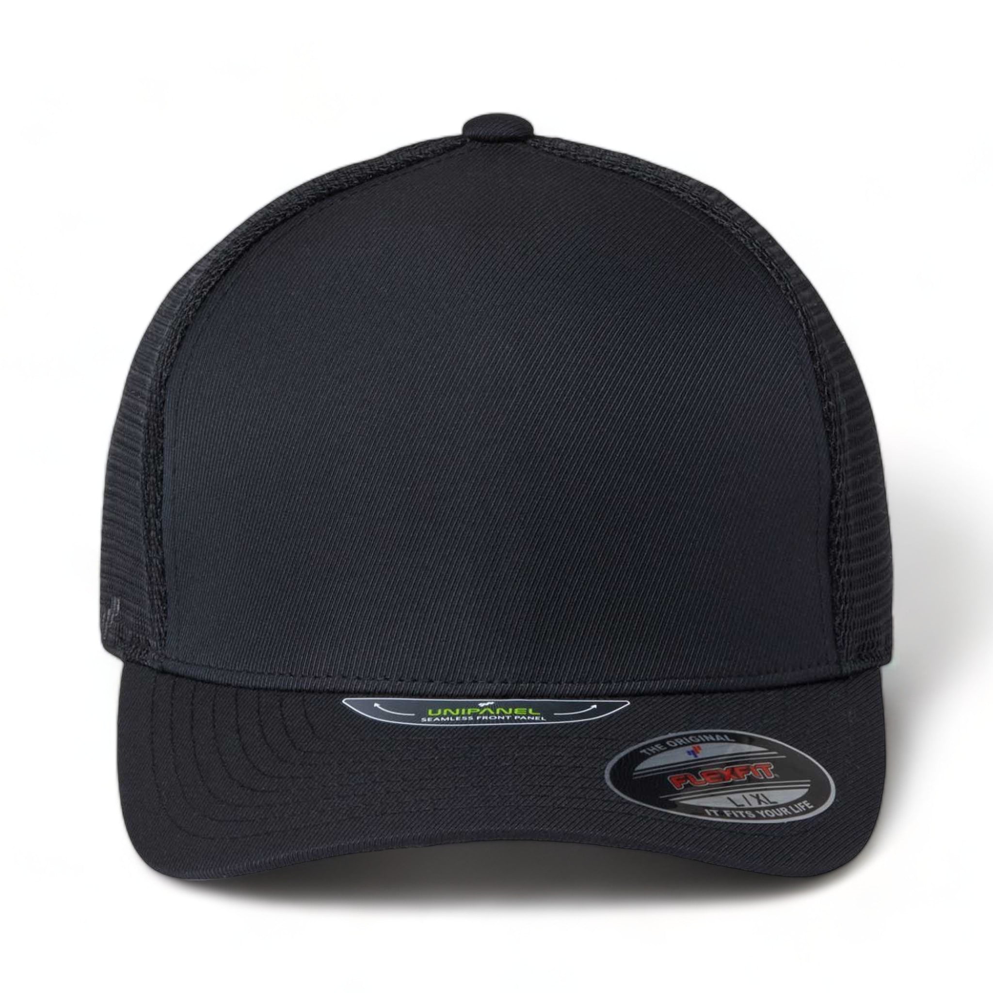 Front view of Flexfit 5511UP custom hat in black