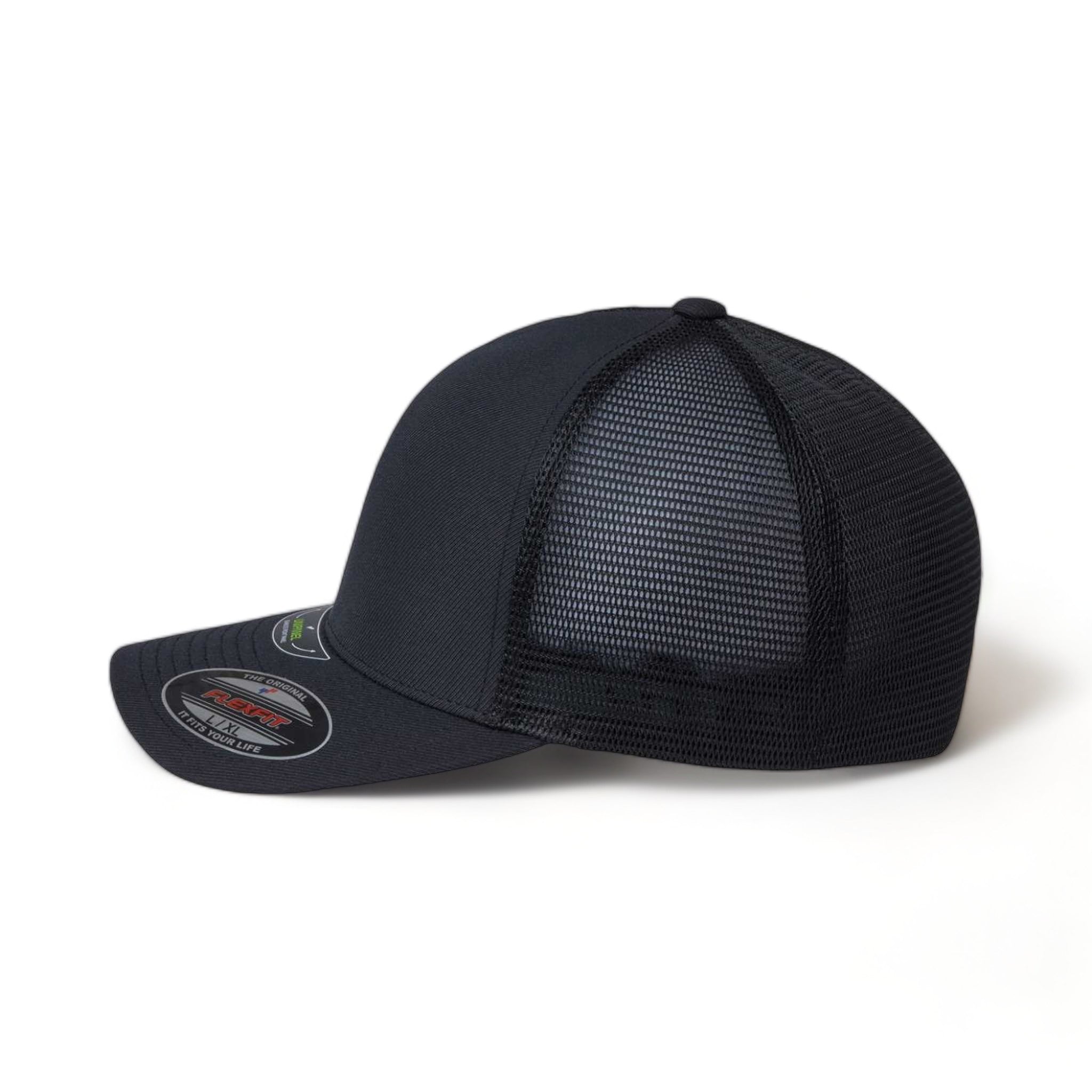 Side view of Flexfit 5511UP custom hat in black