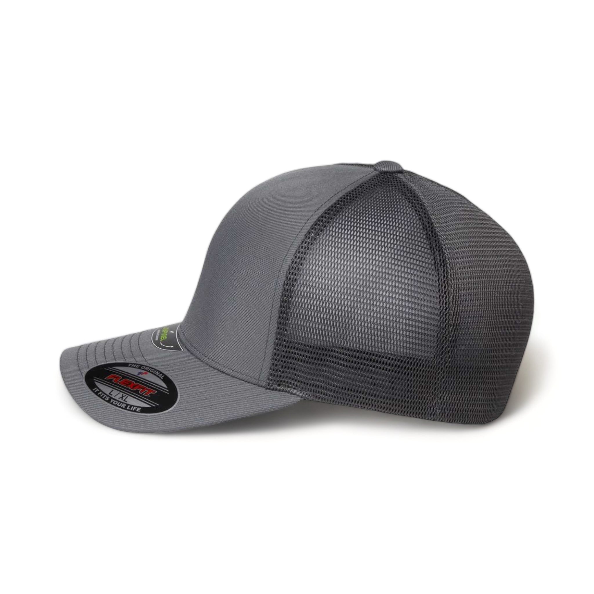 Side view of Flexfit 5511UP custom hat in charcoal