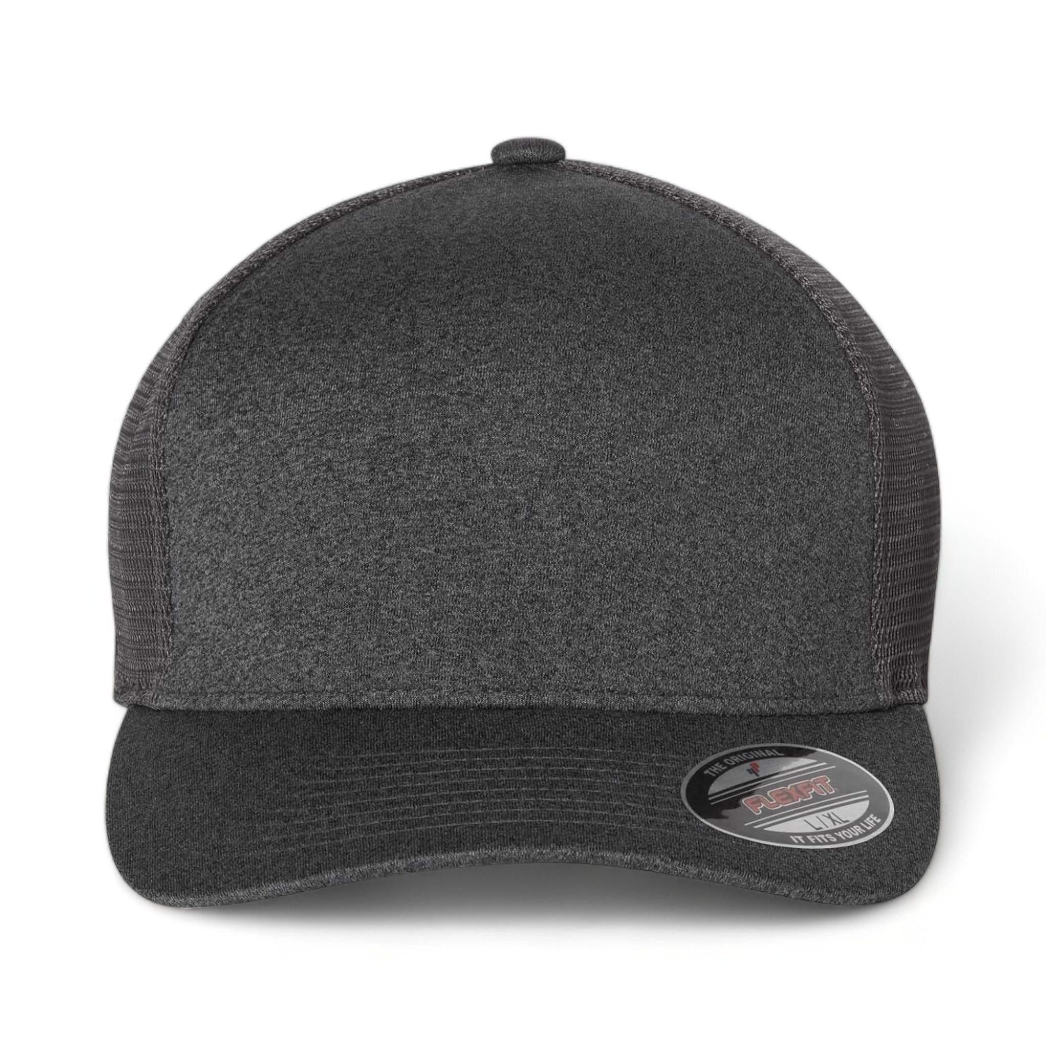 Front view of Flexfit 5511UP custom hat in mélange dark grey