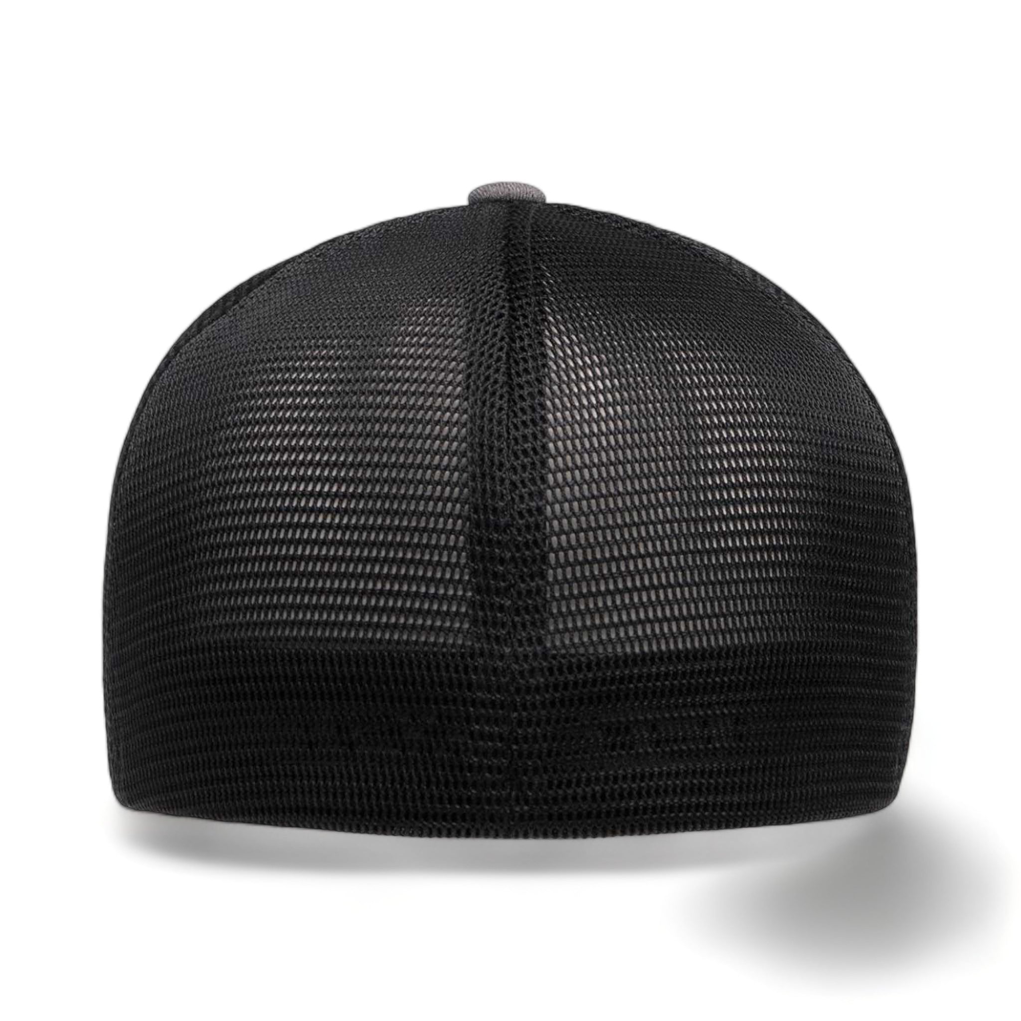 Back view of Flexfit 5511UP custom hat in mélange heather and black