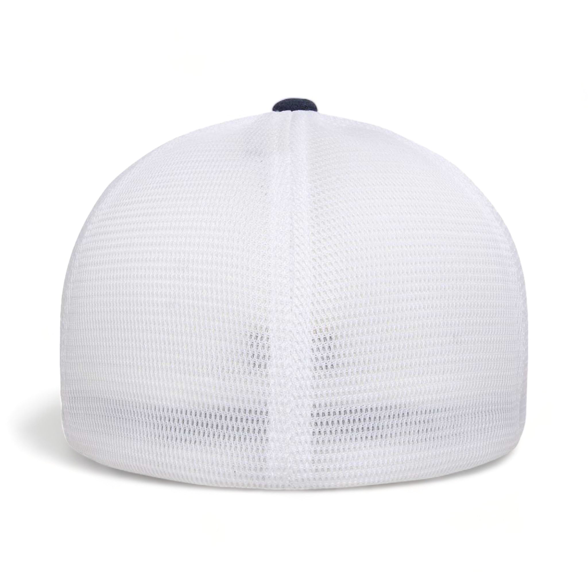 Back view of Flexfit 5511UP custom hat in mélange navy and white