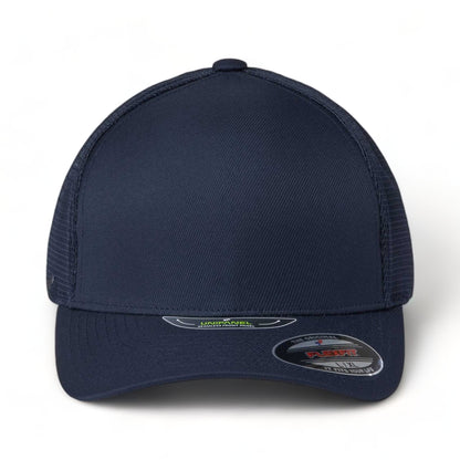 Front view of Flexfit 5511UP custom hat in true navy