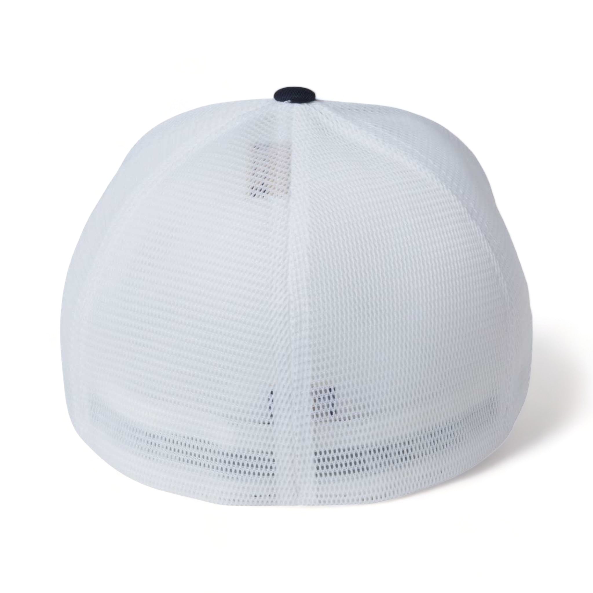 Back view of Flexfit 5511UP custom hat in true navy and white