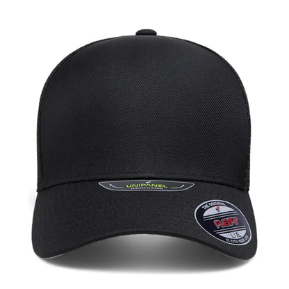 Front view of Flexfit 5511UP custom hat in black
