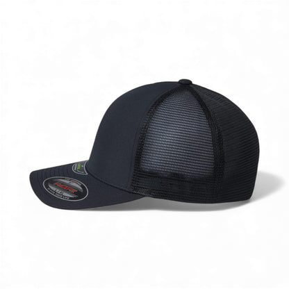 Left side view of Flexfit 5511UP custom hat in black