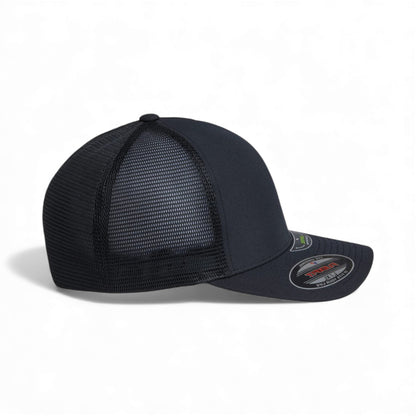Right side view of Flexfit 5511UP custom hat in black