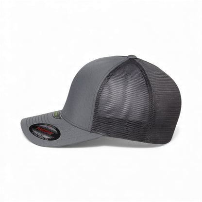 Left side view of Flexfit 5511UP custom hat in charcoal