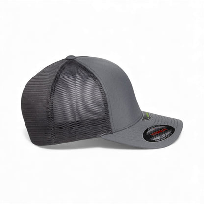 Right side view of Flexfit 5511UP custom hat in charcoal