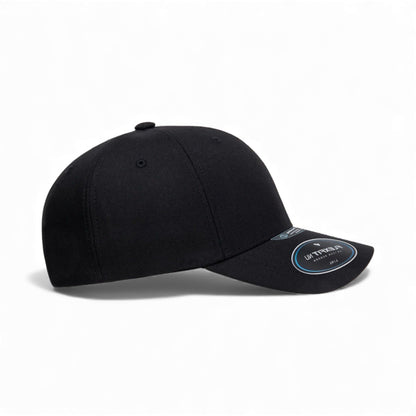 Right side view of Flexfit 6100NU custom hat in black