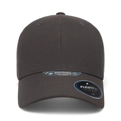 Front view of Flexfit 6100NU custom hat in dark grey