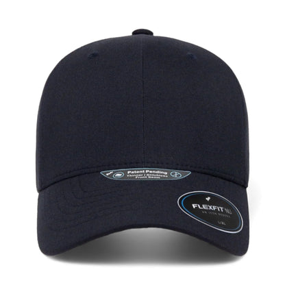 Front view of Flexfit 6100NU custom hat in dark navy