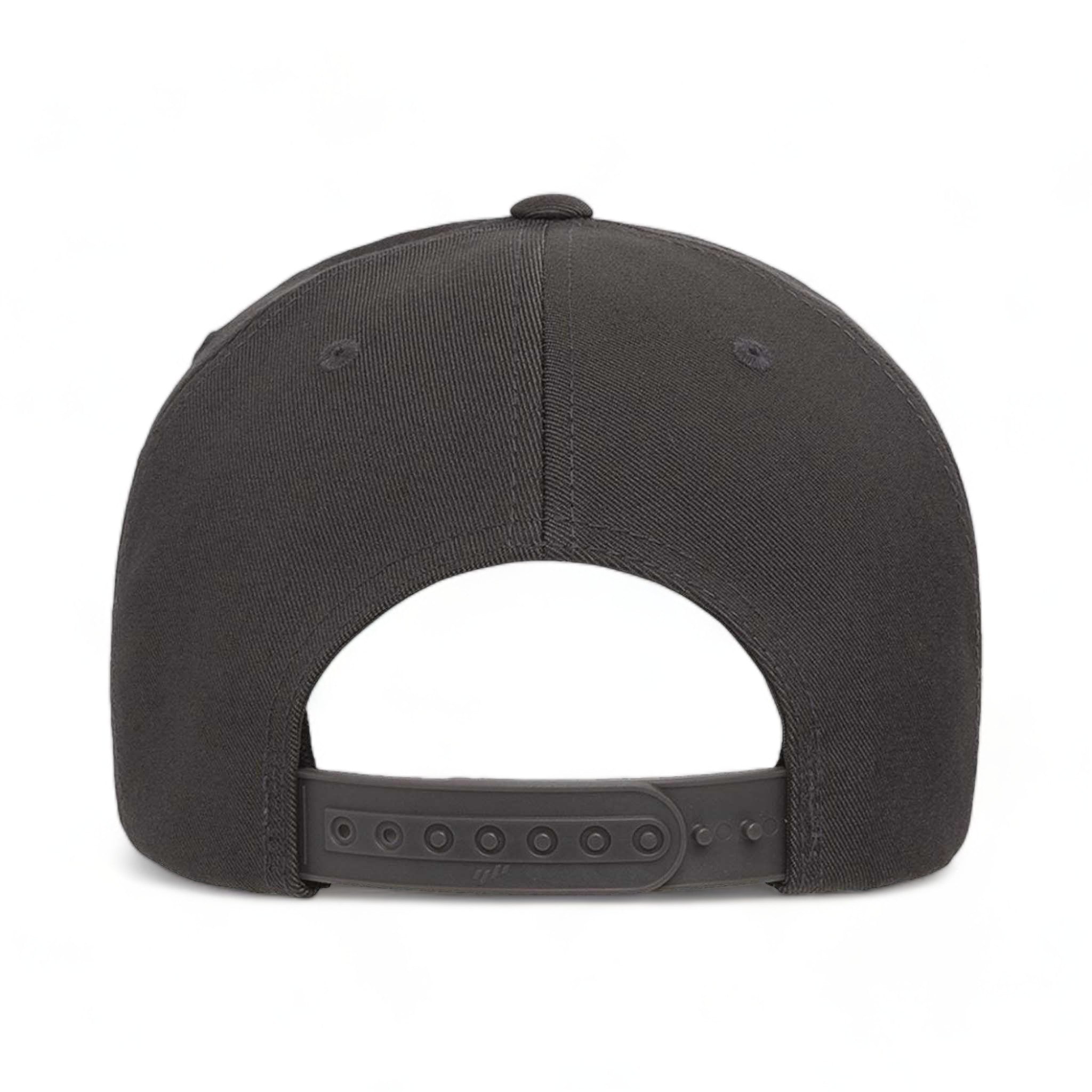 Back view of Flexfit 6110NU custom hat in dark grey