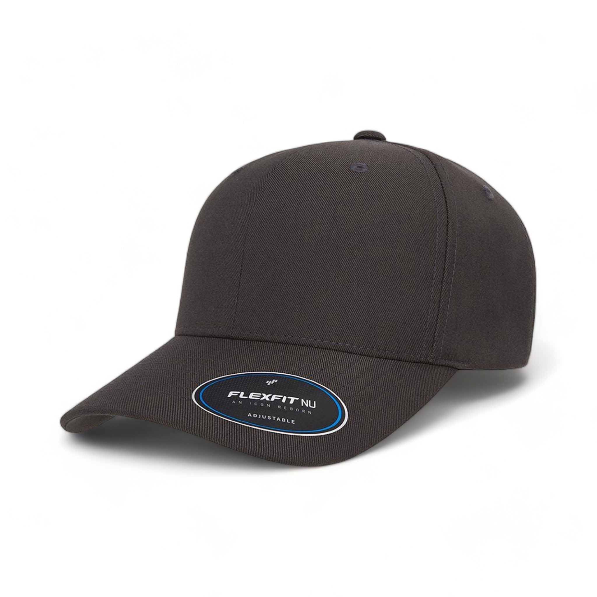 Side view of Flexfit 6110NU custom hat in dark grey