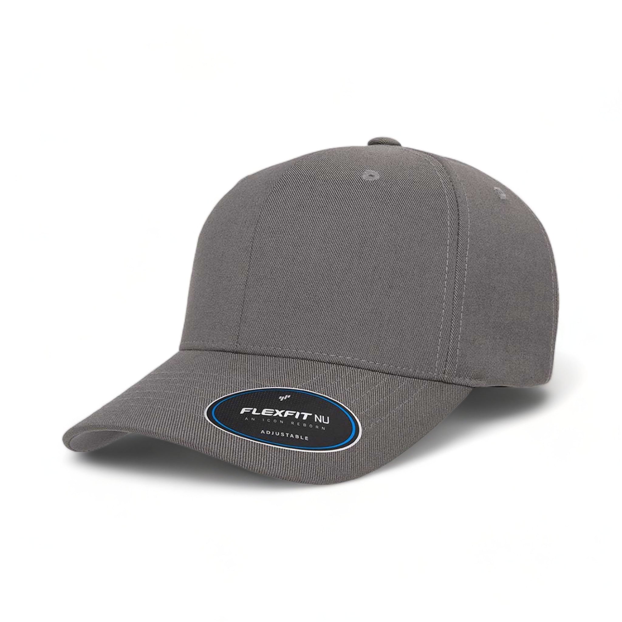 Side view of Flexfit 6110NU custom hat in grey
