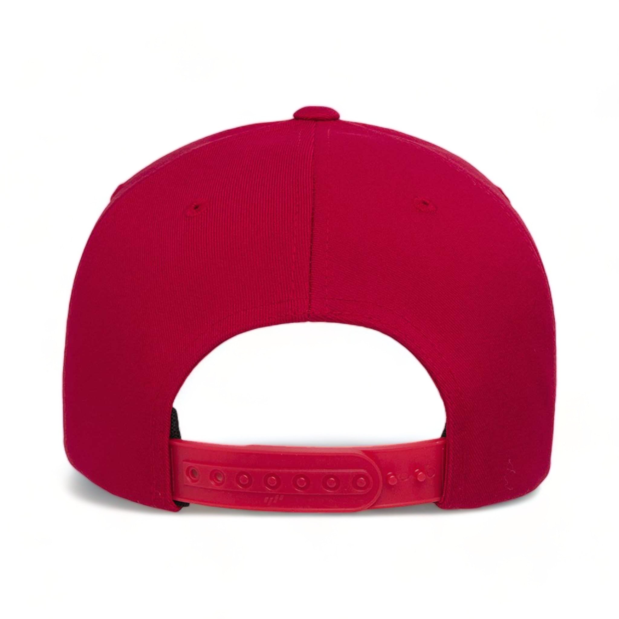 Back view of Flexfit 6110NU custom hat in red
