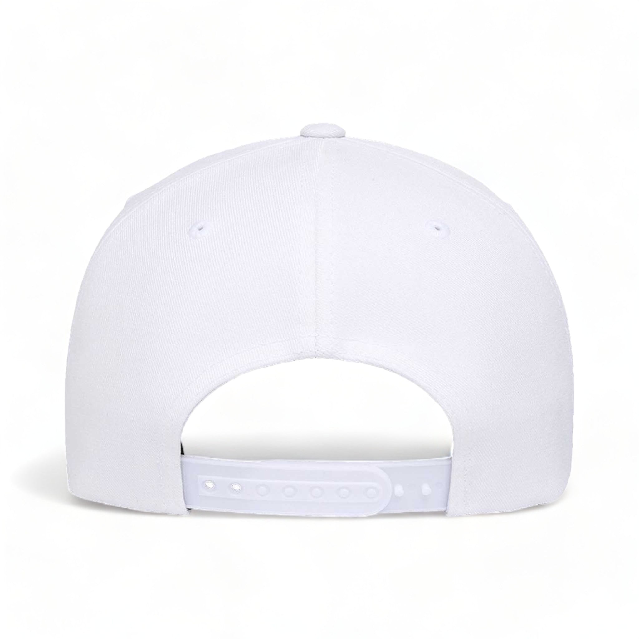 Back view of Flexfit 6110NU custom hat in white