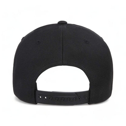 Back view of Flexfit 6110NU custom hat in black#color_black