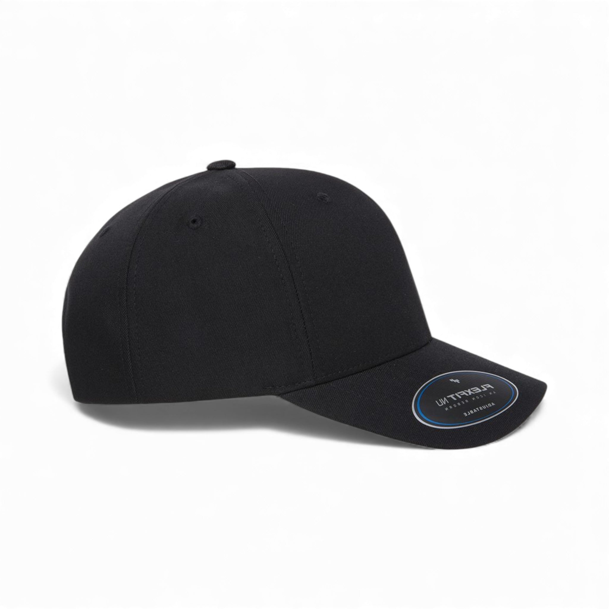 Right side view of Flexfit 6110NU custom hat in black