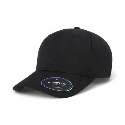 Side view of Flexfit 6110NU custom hat in black#color_black