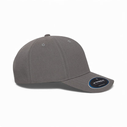 Right side view of Flexfit 6110NU custom hat in grey