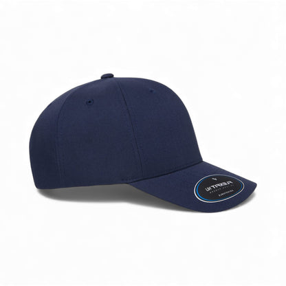 Right side view of Flexfit 6110NU custom hat in navy