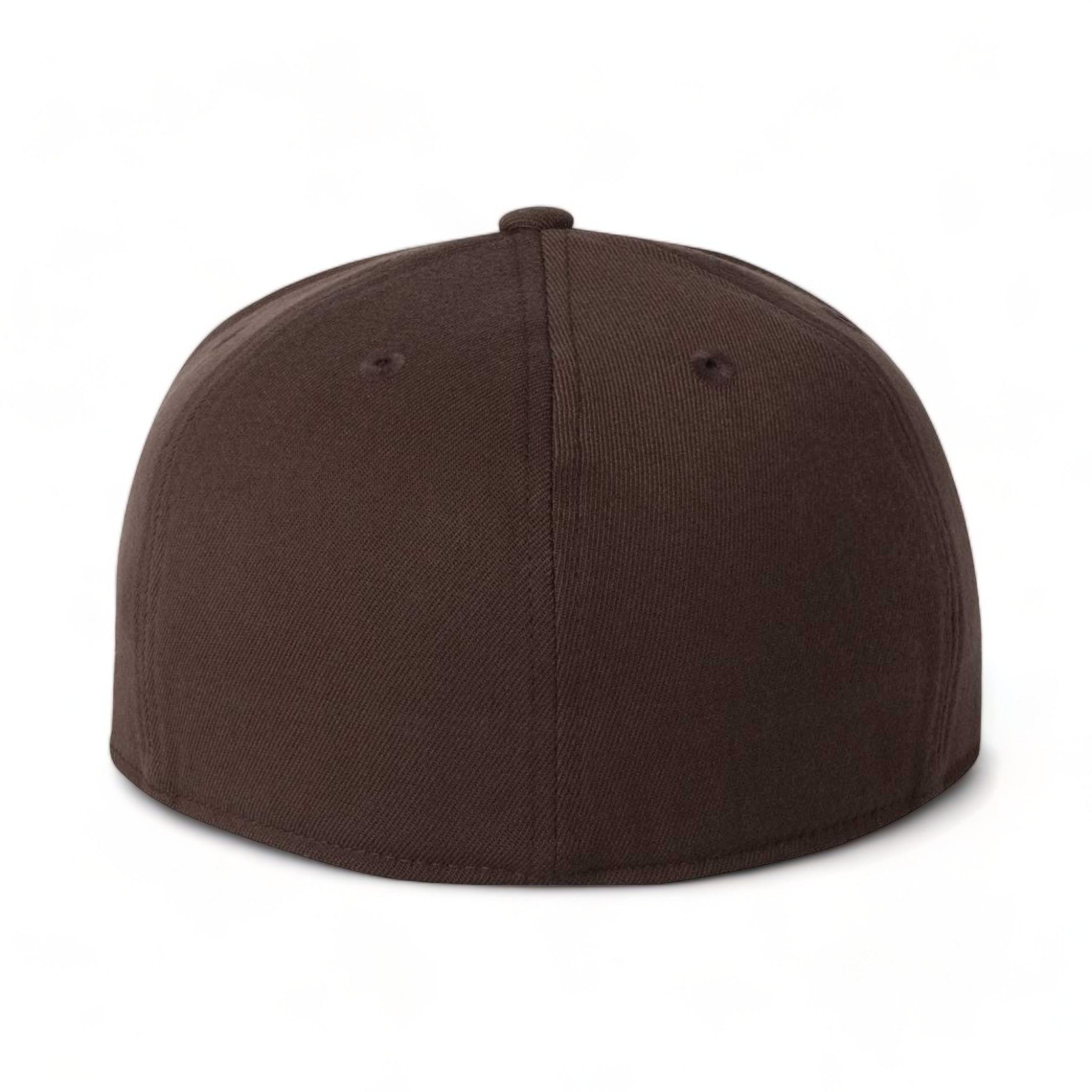 Back view of Flexfit 6210FF custom hat in brown