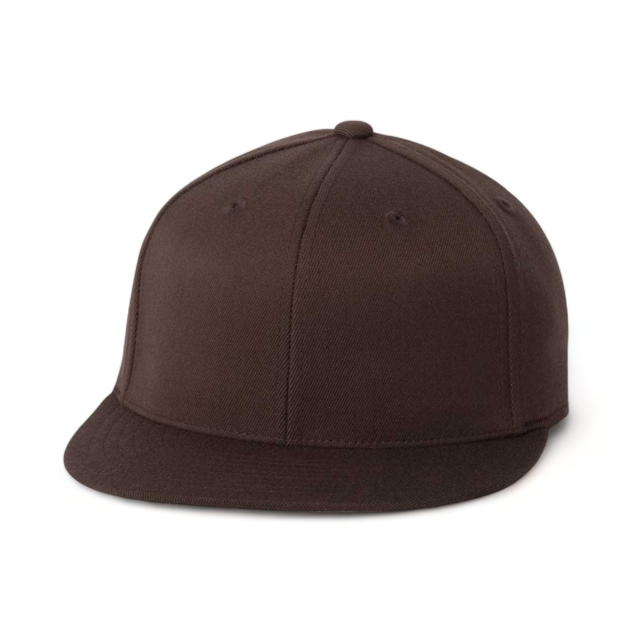 Front view of Flexfit 6210FF custom hat in brown