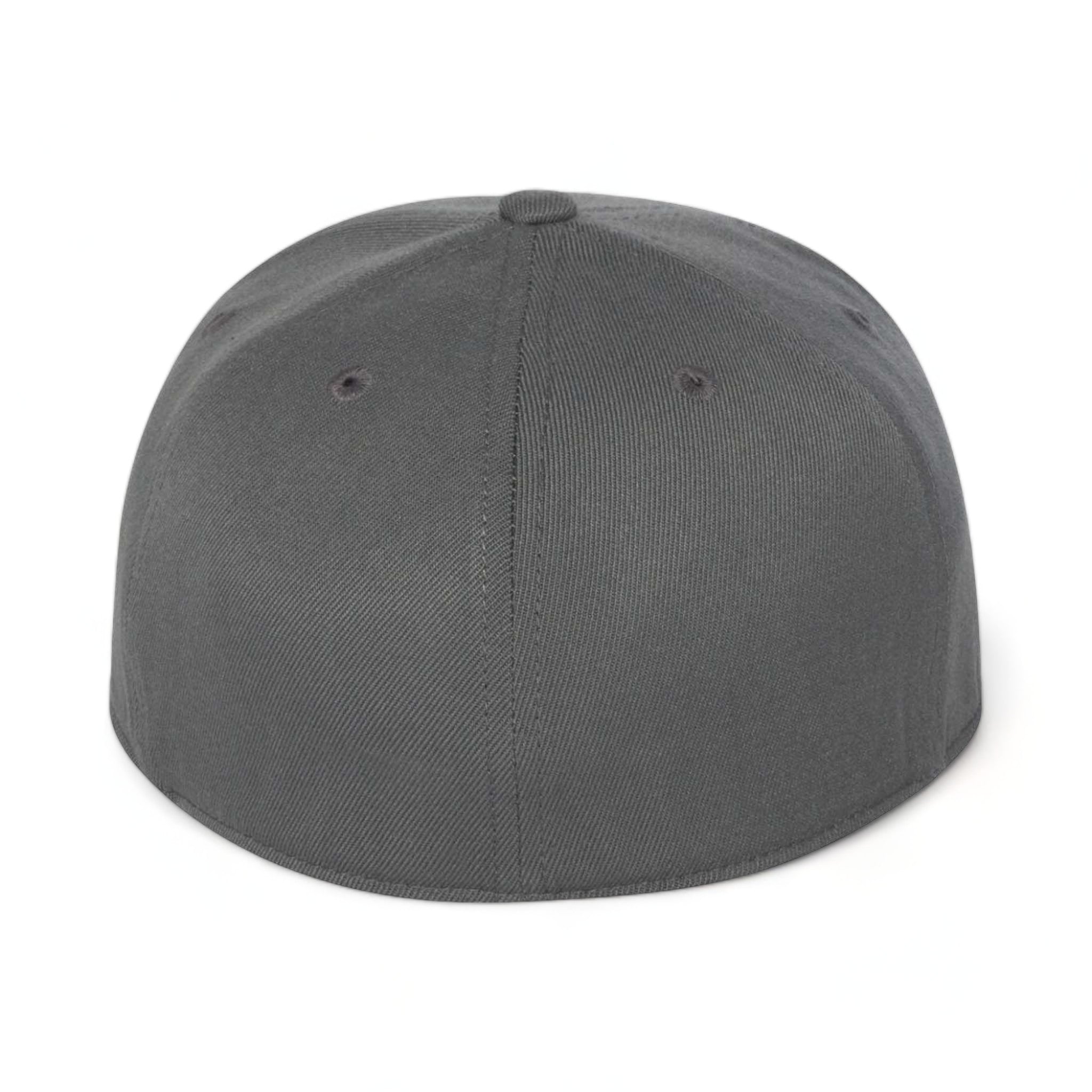 Back view of Flexfit 6210FF custom hat in dark grey