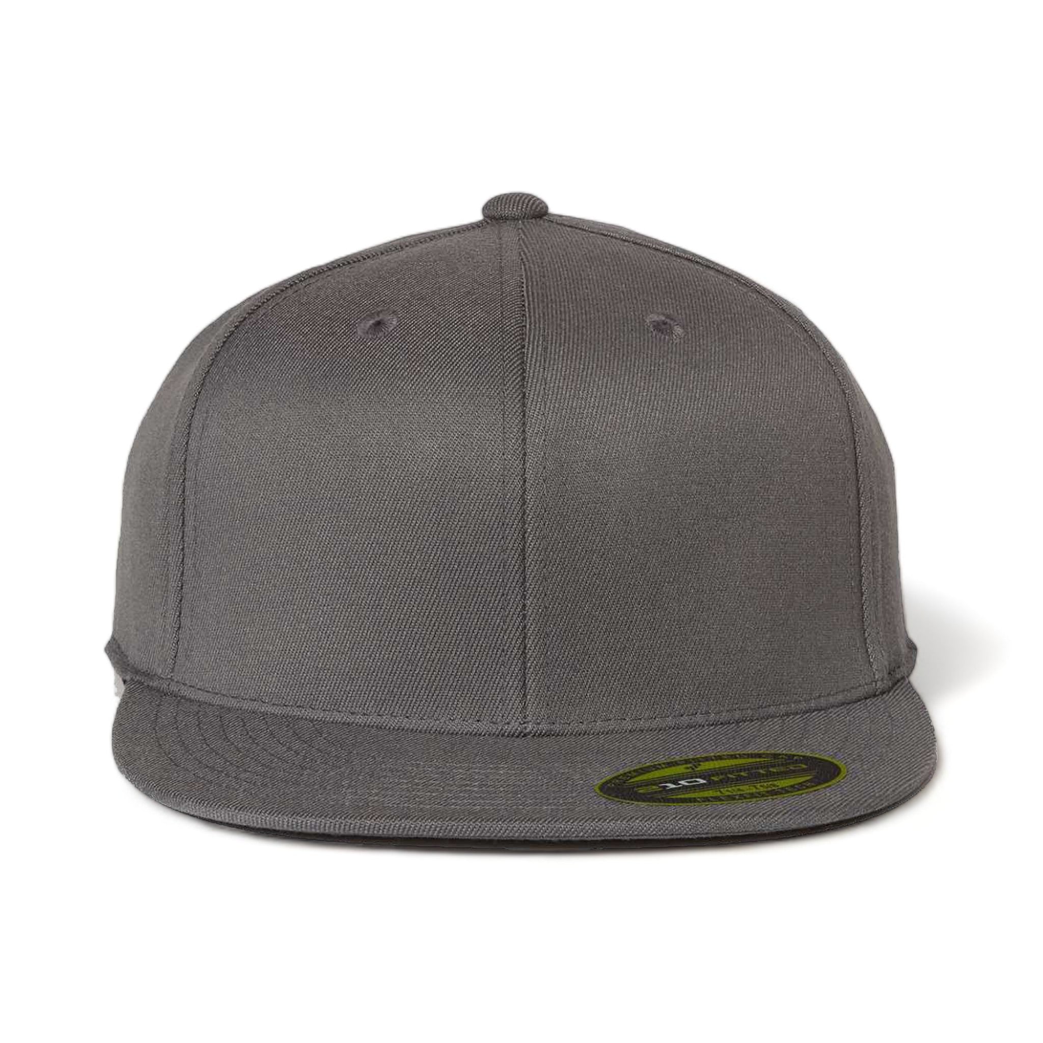 Front view of Flexfit 6210FF custom hat in dark grey