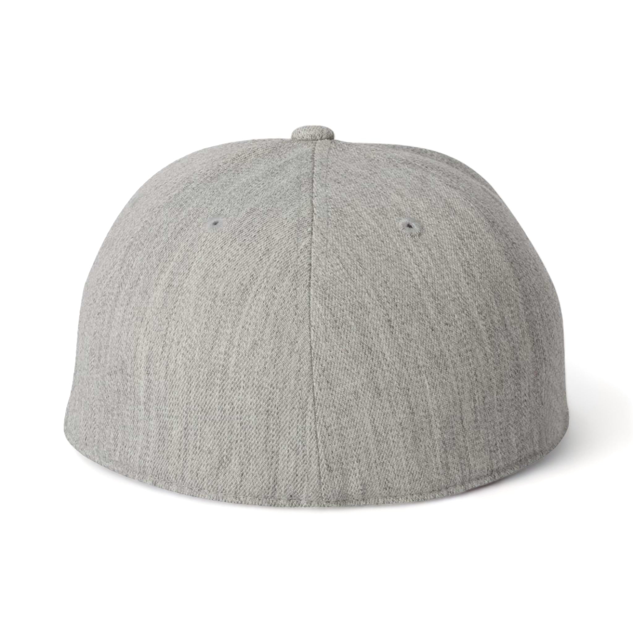 Back view of Flexfit 6210FF custom hat in heather grey