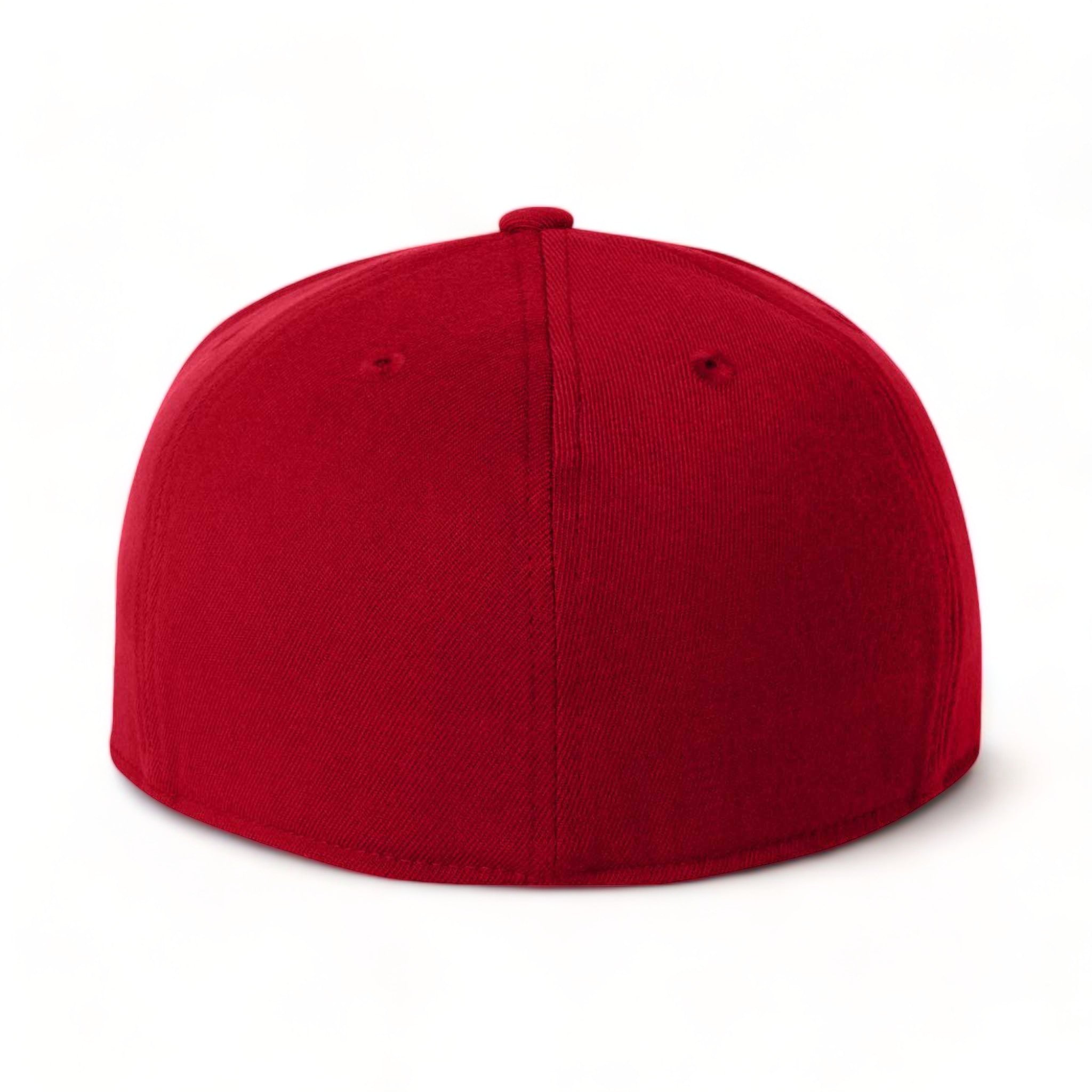 Back view of Flexfit 6210FF custom hat in red
