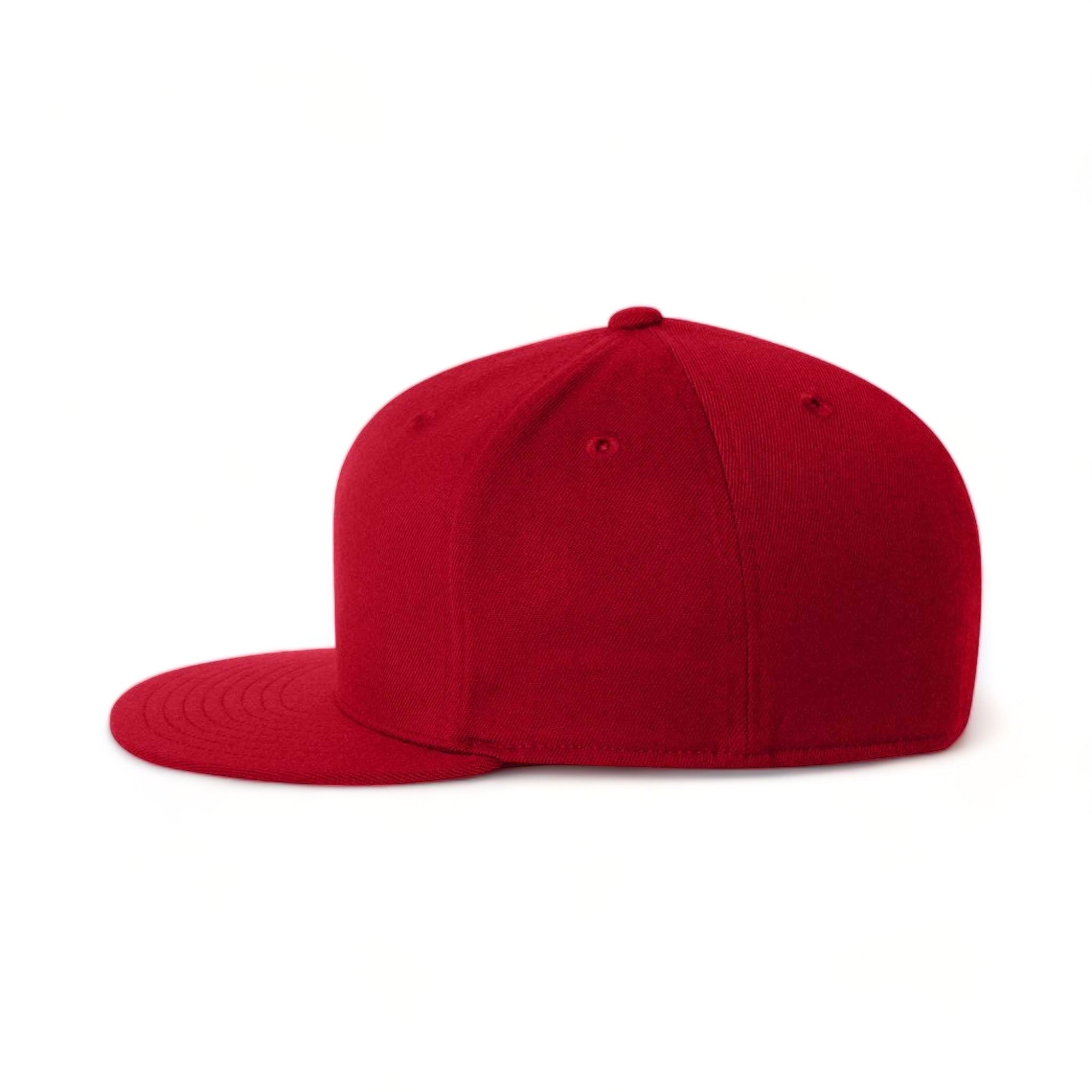 Side view of Flexfit 6210FF custom hat in red