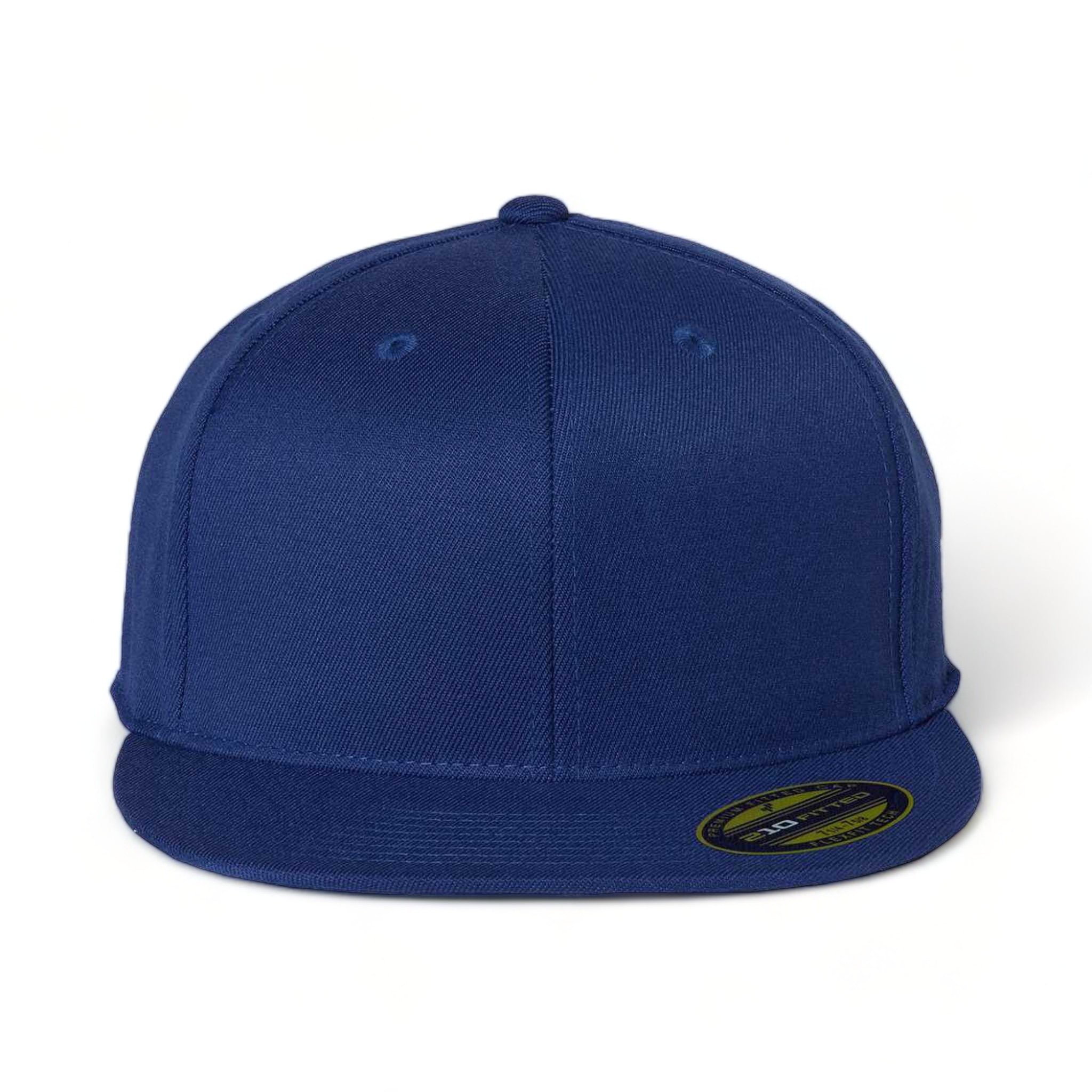 Front view of Flexfit 6210FF custom hat in royal blue