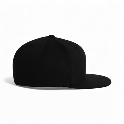 Right side view of Flexfit 6210FF custom hat in black