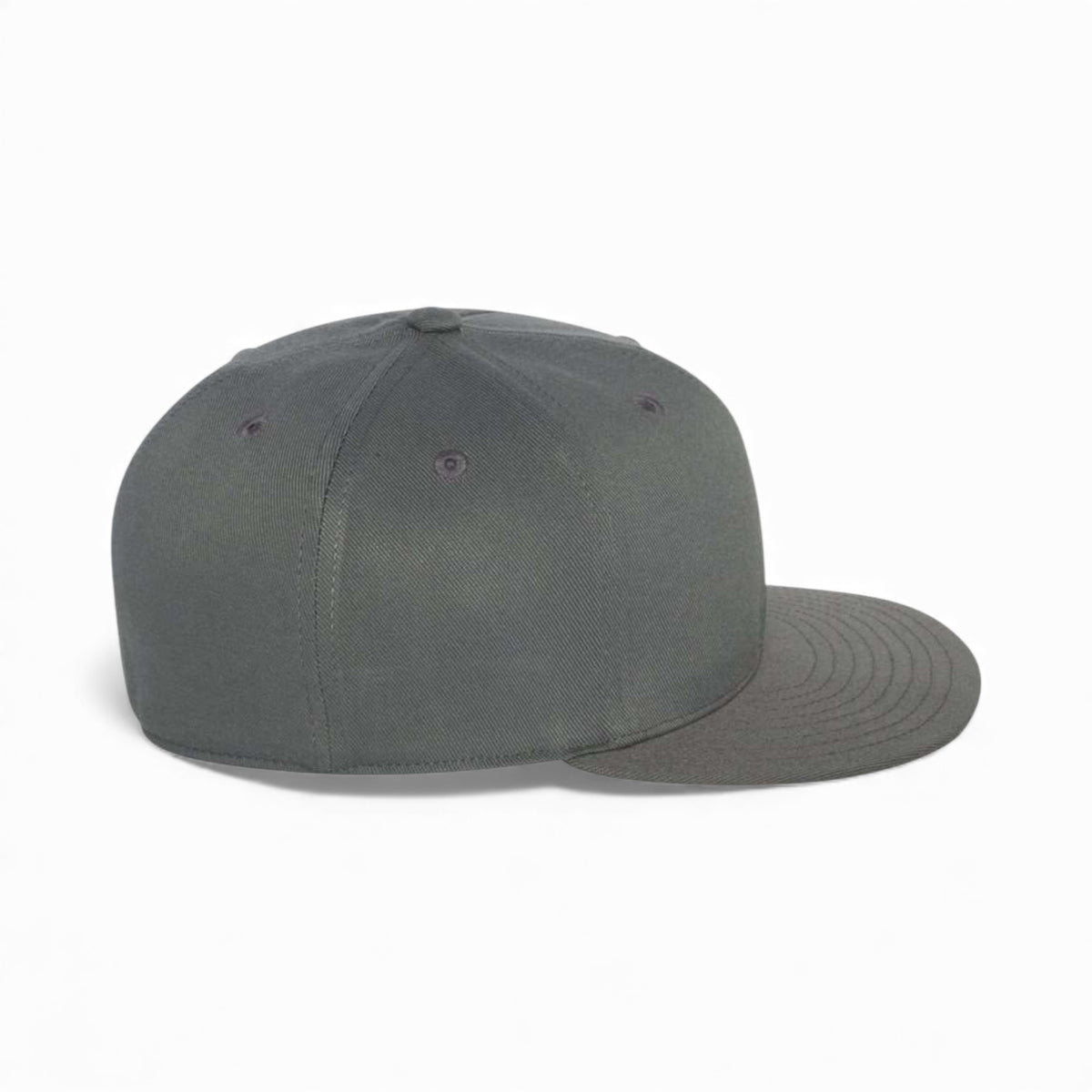 Right side view of Flexfit 6210FF custom hat in dark grey
