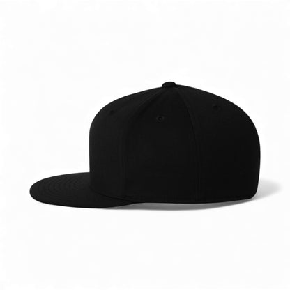 Left side view of Flexfit 6210FF custom hat in black