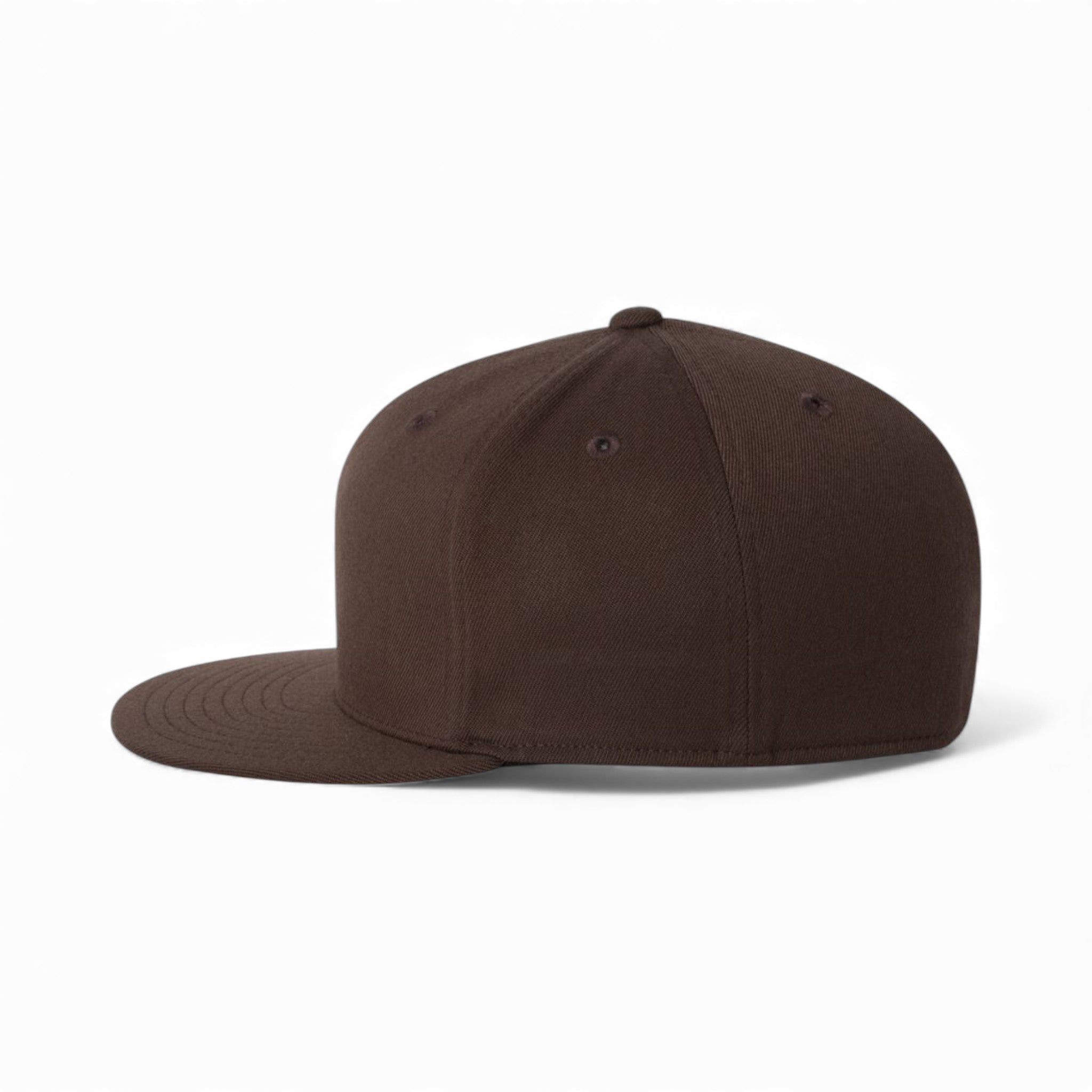 Left side view of Flexfit 6210FF custom hat in brown