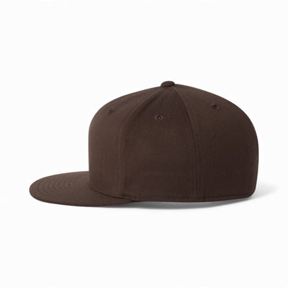 Left side view of Flexfit 6210FF custom hat in brown