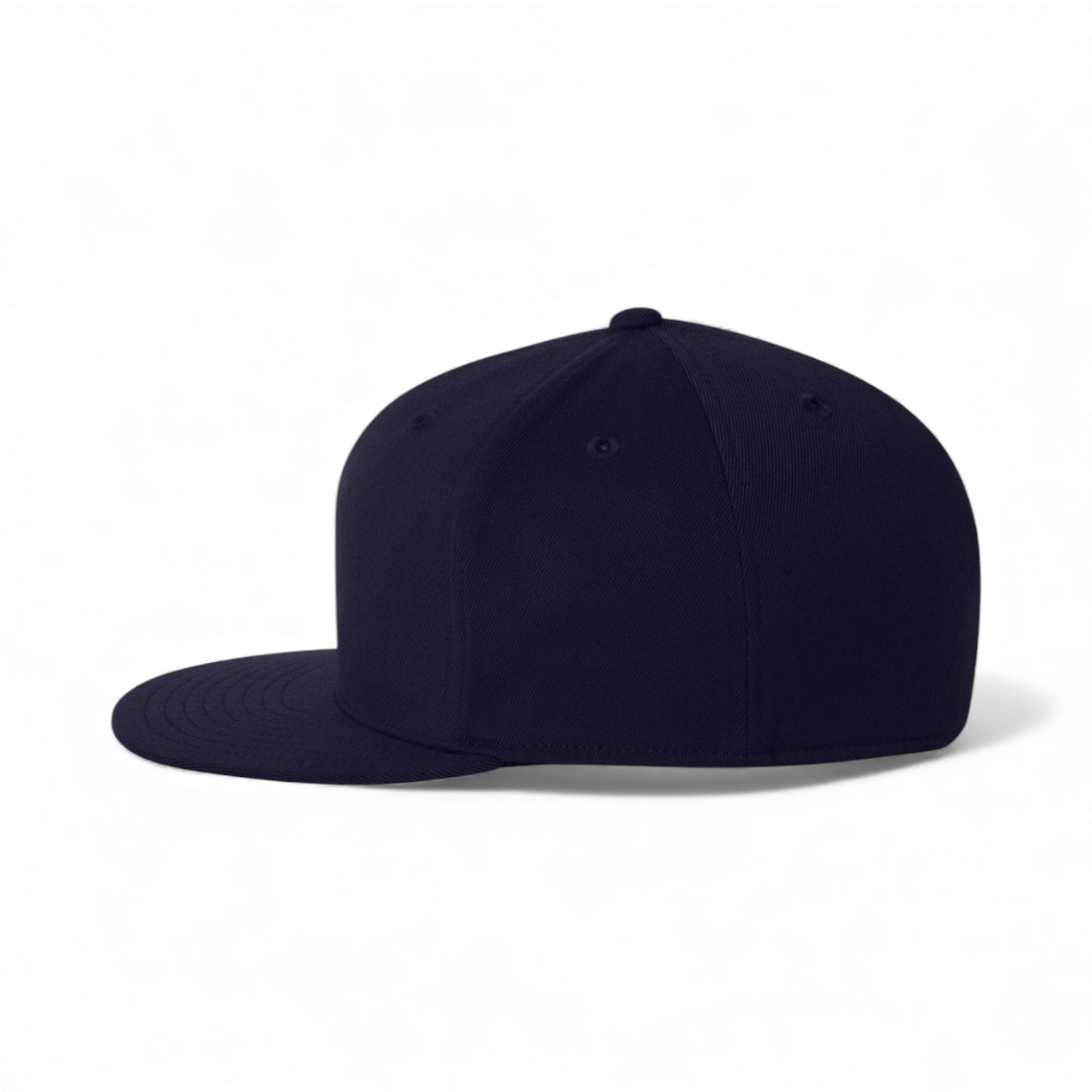 Left side view of Flexfit 6210FF custom hat in dark navy