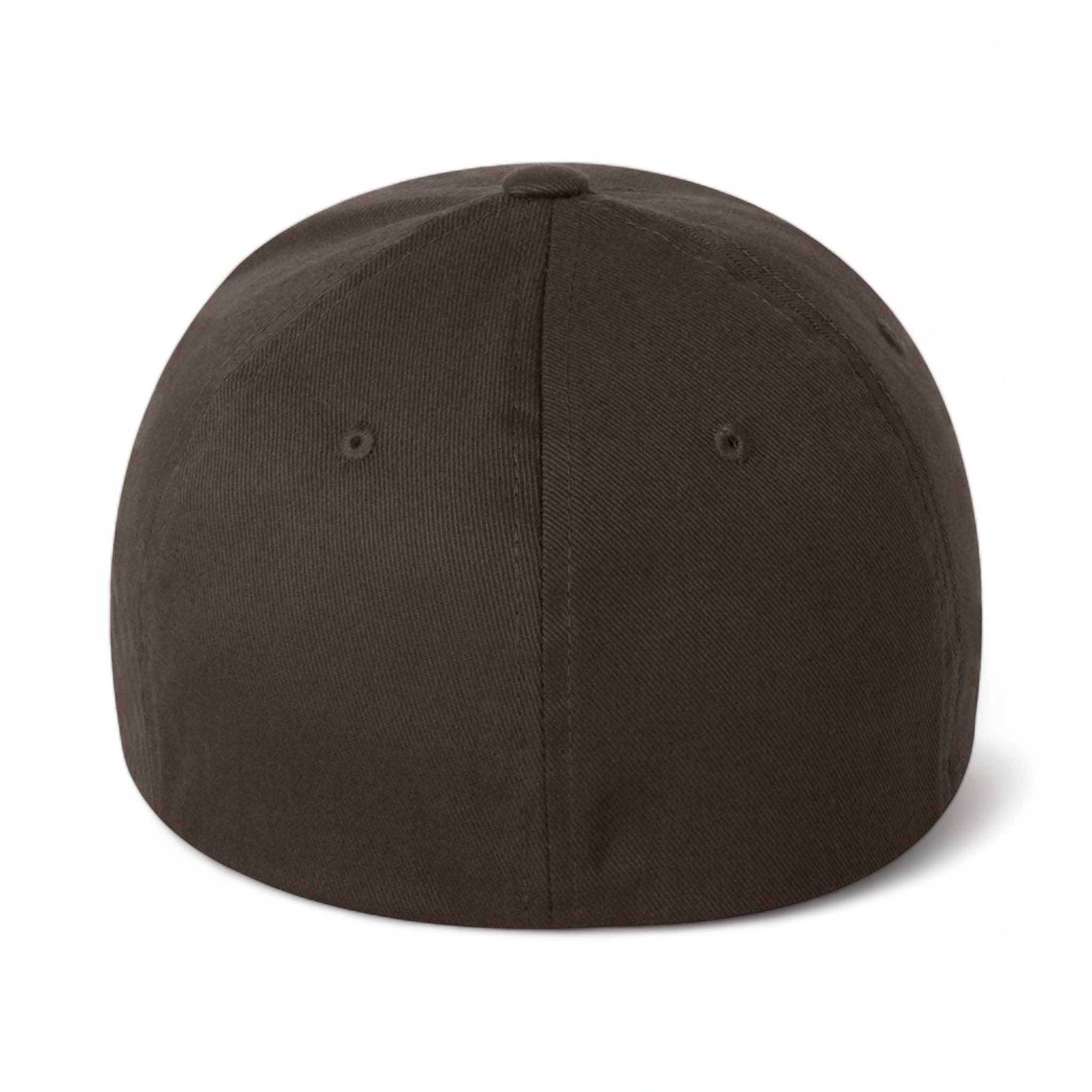 Back view of Flexfit 6277 custom hat in brown